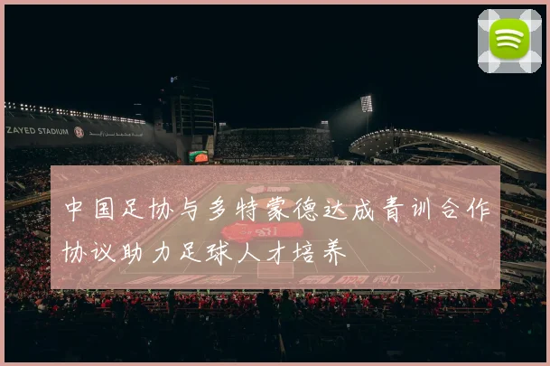 中国足协与多特蒙德达成青训合作协议助力足球人才培养